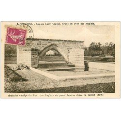 carte postale ancienne 02 SOISSONS. Square Saint-Crépin Arche du Pont des Anglais