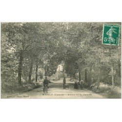 16 MANSLE. Cycliste Avenue de la Chaussée 1910