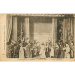 38 GRENOBLE. La Passion à Saint-Bruno 1922 en 5 tableaux cpa. Jérusalem, Sanhédrin, Baiser Judas, Jésus Pilate, Golcotha