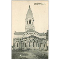 carte postale ancienne 16 MONTBRON. Eglise, Abside et Clocher