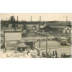 carte postale ancienne 16 RUELLE. La Fonderie avec bureau des Tramways Electriques