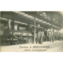 79 Je pars de BRESSUIRE. Train avec locomotive en Gare 1919