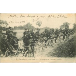 GUERRE 1914-18. Compagnie de Chasseurs cyclistes 1915