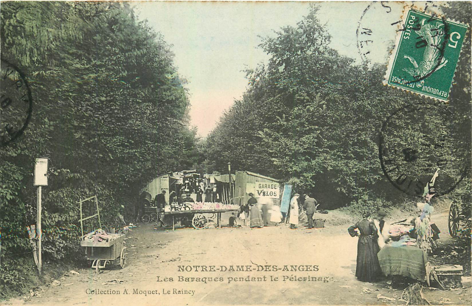 93 NOTRE-DAME-DES-ANGES. Les Baraques pendant le Pélerinage vers 1910