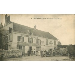 60 PUISEUX. Route Nationale vers Rouen Auberge Au Point du Jour rendez-vous des chauffeurs 1922