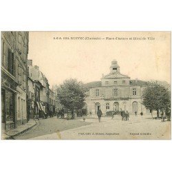 carte postale ancienne 16 RUFFEC. Hôtel de Ville Place d'Armes 1927