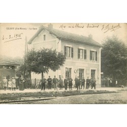 52 CELSOY. La Gare 1916