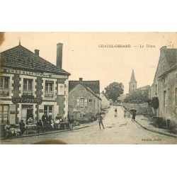 89 CHATEL-GERARD. Café du Centre sur la Place 1930