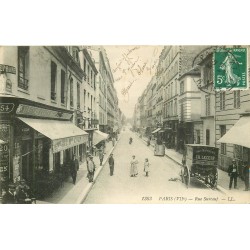 PARIS VII. Attelage livraison Lecerf face maison vins Colin rue Surcouf 1909