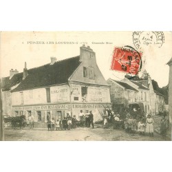 95 PUISEUX-LES-LOUVRES EN FRANCE. Epicerie Café Restaurant sur Grande Rue 1908