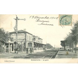 95 GOUSSAINVILLE. La Gare et ses Employés 1905