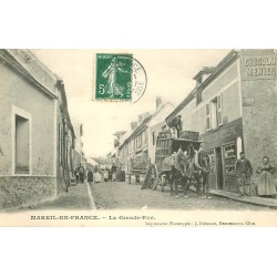 95 MAREIL-EN-FRANCE. Attelage de livraison devant Mercerie Coulon sur Grande-Rue 1908