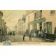 95 BOUFFEMONT. Hôtel Lefèvre et Bureau de Tabac superbe carte toilée colorisée vers 1907