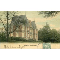 95 BOUFFEMONT. Le Château superbe carte toilée colorisée vers 1907