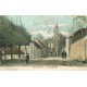 2 x Cpa 95 GOUSSAINVILLE. La rue Brûlée colorisée et noir-blanc 1906