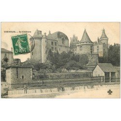 carte postale ancienne 16 VERTEUIL. Le Château 1909 le Déversoir