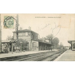 95 SURVILLIERS Morte-Fontaine. Intérieur de la Gare 1906