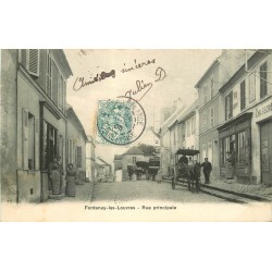 95 FONTENAY-LES-LOUVRES FONTENAY EN PARISIS. Attelages sur Rue principale 1905