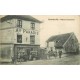 95 GOUSSAINVILLE. Maison Lempereur attelage devant le Tabac Epicerie Au Paradis avec joueurs de billard à l'étage 1917