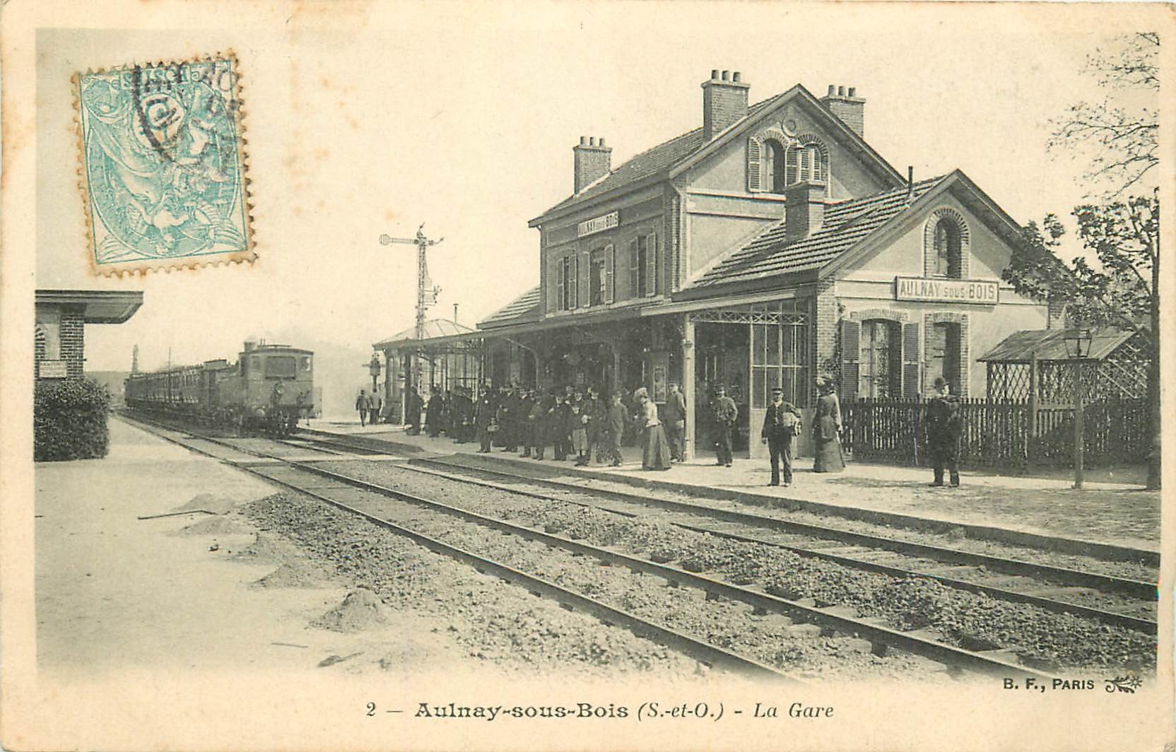 93 AULNAY-SOUS-BOIS. Entrée d'un Train en Gare 1905