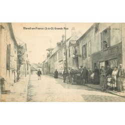 95 MAREIL-EN-FRANCE. Grande rue voiture ancienne devant Epicerie Coulon