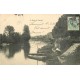 2 x cpa 95 PONTOISE. Pont du Chemin de Fer St-Ouen-l'Aumône et barques au Quai 1906