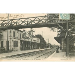 95 VILLIERS-LE-BEL. La Gare et le Pont métallique 1904