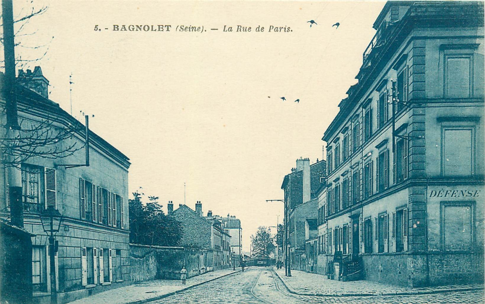 93 BAGNOLET. Rue de Paris coupant la Rue de Ménilmontant devenue Rue Jean-Jaurès