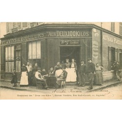 93 BAGNOLET. Café Restaurant "Aux Deux 100 kilos" 12 rue Sadi Carnot 1904