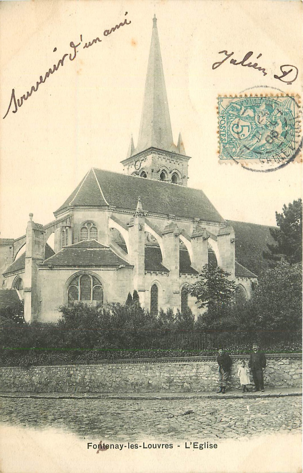 95 FONTENAY-LES-LOUVRES. L'Eglise 1905