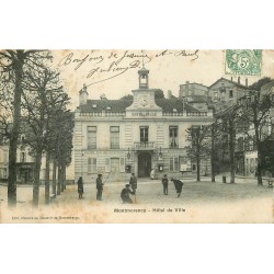 95 MONTMORENCY. Jeux de crosse devant Hôtel de Ville 1907