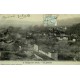 66 ESTAGEL. Vue sur le Village. Carte de luxe laquée vers 1906