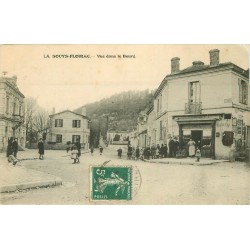 33 LA SOUYS-FLOIRAC. Vue dans le Bourg avec Charcuterie Buvette 1913