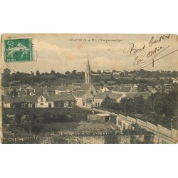 78 ORGEVAL. Vue panoramique Eglise et jardins 1914