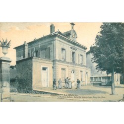 95 MERY. La Mairie bien animée 1915 collection Leleu café du Commerce