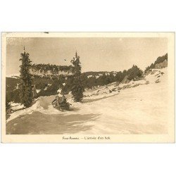 carte postale ancienne 66 FONT-ROMEU. L'arrivée d'un Bob Bobsleigl Luge. Sports h'Hiver