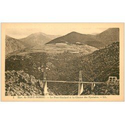 carte postale ancienne 66 FONT-ROMEU. Pont Gisclard et Pyrénées