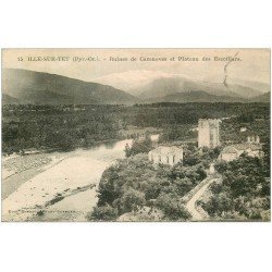 carte postale ancienne 66 ILLE-SUR-TET. Ruines de Cazenoves Plateau des Escotllars