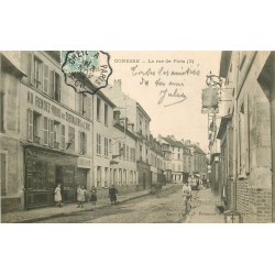 95 GONESSE. Café "Au rendez-vous des Chevaliers de l'Arc" et Hôtel des Voyageurs rue de Paris 1905
