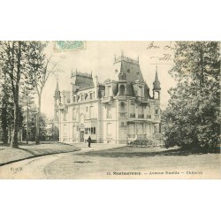2 x cpa 95 MONTMORENCY. Château de la Chasse et avenue Emilie 1906