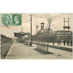 carte postale ancienne 02 TERGNIER. Gare et Quai 1925