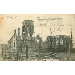 Belgique. PERVYSE. L'Eglise pendant la Guerre 1915