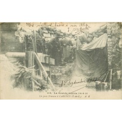 62 CARENCY. Soldats Poilus dans un Poste français 1915