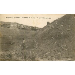 95 FOSSES. Les Sablonnières avec Ouvriers et vagonnet 1917