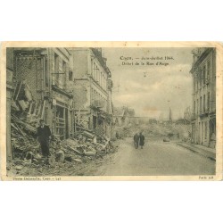 14 CAEN. Rue d'Auge bombardée en 1944