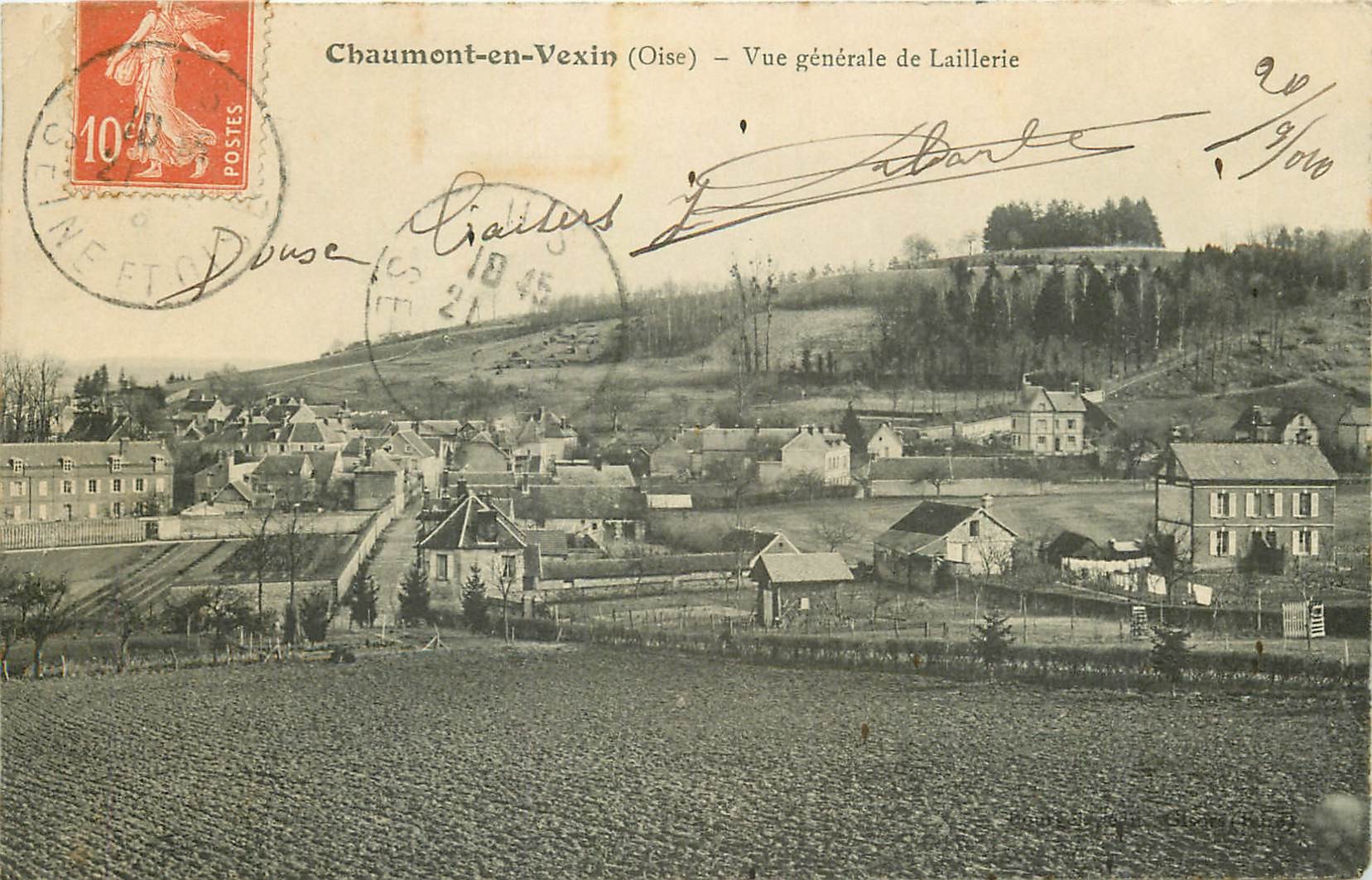 60 CHAUMONT-EN-VEXIN. Vue de Laillerie 1910