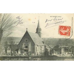 2 x cpa 60 ROY-BOISSY. Eglise et Cimetière 1910