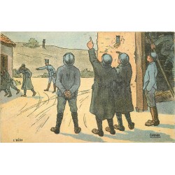 Illustrateur Gabard GUERRE 1914-18 militaires soldats poilus. L'Aéro