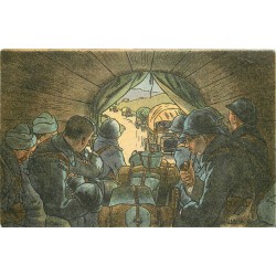 Illustrateur Gabard GUERRE 1914-18 militaires soldats poilus. L'Auto