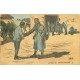 Illustrateur Gabard GUERRE 1914-18 militaires soldats poilus. Le Départ du Permissionnaire